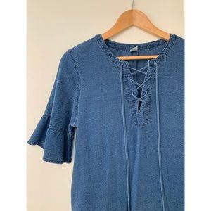 Chambray mini dress